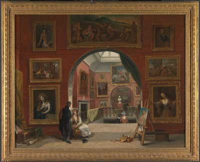 Innenansicht der British Institution Old Master Exhibition, Sommer 1832 von Alfred Woolmer